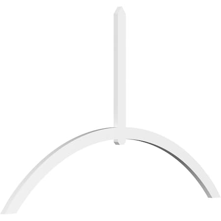 Ekena Millwork Archdale Architectural Grade PVC Gable Bracket, 108"W x 67 1/2"H x 2"D x 4"F, 15/12 Pitch GBP108X68X0204ARC00